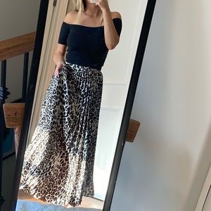 Leopard Print Maxi Skirt